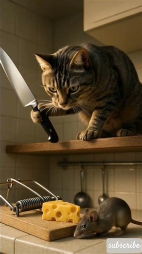 Smart Cat Guarding the Trap 🐭🔪 | Funny Cat vs Mouse