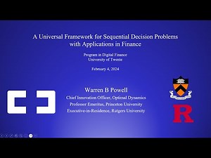 Sequential Decision Analytics in Finance