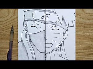 Naruto and Kakashi drawing easy | How to draw Naruto and Kakashi step by step | anime character easy