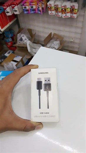 SAMSUNG USB CABLE USB-A TO USB-C (1.5M) SAMSUNG ALL MOBILE SUPPORTED UNBOXING.#samsung