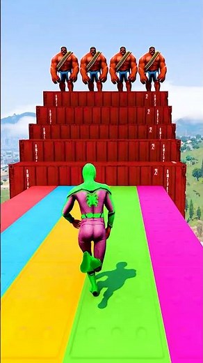 GTA 5 Epic Water Ragdolls | Spider-Man Jumps / Fails ep.17999 #shorts