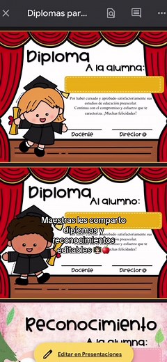 Diplomas editables preescolar 🥰👩🏻‍🏫🍎🌈 #preescolar #maeta #maestra #maetadepreescolar #maestradepreescolar #educadora #docente #maestrosdetiktok #ideaspreescolar🍎