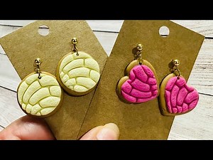 DIY Conchas Mexican Sweet Bread Clay Earrings