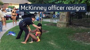 "Out of control" Texas police officer who threw girl to the ground at pool party resigns. Eric Casebolt was filmed waving a gun at teenagers in #McKinney last week. | Channel 4 News