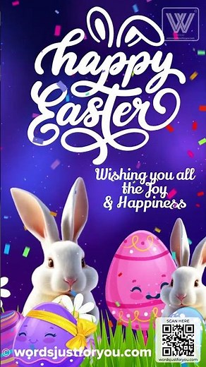 Happy Easter Video GIF Wishes with Dancing Bunnies and Easter Eggs #shorts #easter #happyeaster