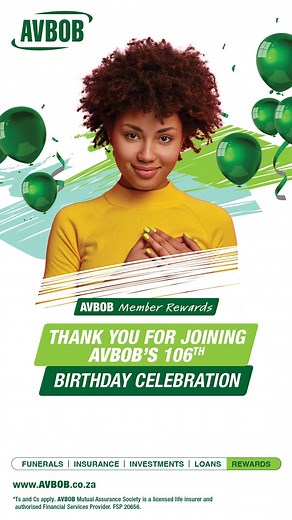 AVBOB South Africa on Instagram: "As part of celebrating AVBOB's 106th birthday, AVBOB Member Rewards is thrilled to have shared over R32 million in mutual value with over 110,000 members! Thank you for being part of this year's birthday celebrations! If you are one of the lucky rewards recipients, please share with us in the COMMENTS how you intend to spend your birthday voucher. To find out more and join, visit our website: www.avbob.co.za Ts and Cs apply. FSP 20656. #AVBOB106 #MemberRewards #