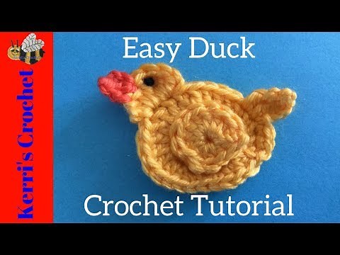 Beginner Crochet Duck Tutorial - Crochet Applique Tutorial