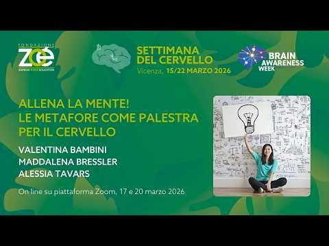ALLENA LA MENTE!LE METAFORE COME PALESTRA PER IL CERVELLO - Webinar 2 Venerdì 20 marzo 2026