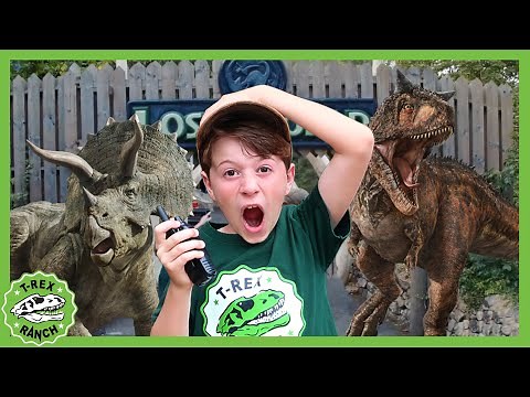T-Rex Dinosaur & Floor Is Lava! | T-Rex Ranch Dinosaur Videos