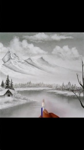 How to draw snow mountains this easily 🏔️✨ | polaris arts | how to draw | drawing
