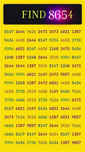 Hidden Number Challenge! How Fast Can You Find It? #Shorts #TestYourBrain #BrainTraining