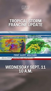Meteorologist Aaron Colby has the latest on Hurricane Francine after the National Hurricane Center's 10 a.m. update. (Wednesday - 9/11/24) | WLOX-TV