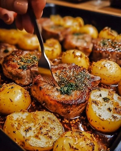 15K views · 92 reactions |  Garlic Butter Steak Bites & Potatoes A...