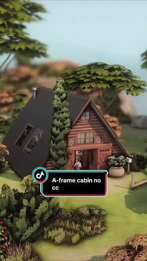 A-Frame Cabin in The Sims 4: Build Tutorial