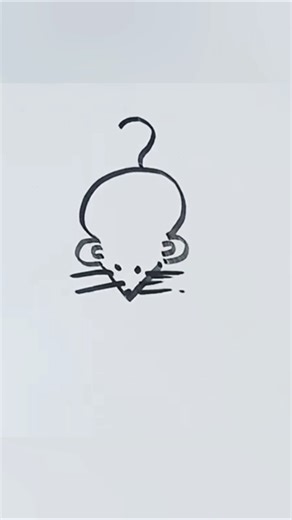 how to draw a rat with numbers/#shortvideo /#art /#viral