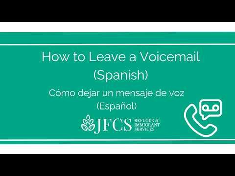 How to Leave a Voicemail - Spanish