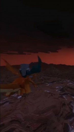 Low Flying with Charizard through the stormy badlands at nightfall | Relaxing Pokémon Music