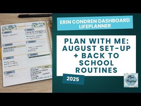 Plan With Me: August Planner Setup + Back to School Routines