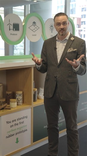 We’re standing on progress. Literally. Meet our first prototype for carbon negative rubber. ♻️ From raw material extraction through final manufacturing, this innovation stores more carbon than it emits. Building on what we learned from launching the world’s first carbon negative carpet tile in 2020, it’s proof that we’re serious about scaling our mission across everything we do. https://bit.ly/48GIzyk #InterfaceFlooring #Sustainability #ClimateLeadership #LoveCarbon #SustainableDesign | Interfac