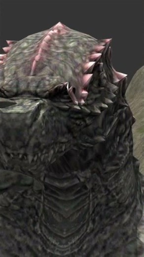 Godzilla eating a human from his dinner