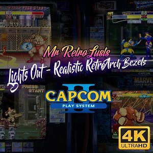 Capcom Play System II 4K - Lights Out - Realistic Retroarch Bezels