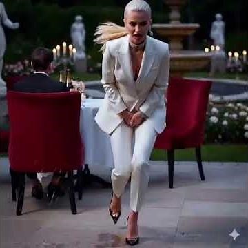 Pee desperation - hot babe runs in high heels, pee spurts and wetting en-route