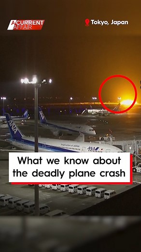 #EXPLAINER: Looking at the charred remains of JAL-516, it's hard to believe that anyone on the destroyed plane survived. With 12 Aussies on board the packed flight, the crew members and pilots are being praised for the quick evacuation that saved 379 lives. TONIGHT on A Current Affair, we analyse everything we know about the deadly blast so far. #9ACA | Watch LIVE 7pm | A Current Affair