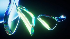 Abstract glass geometries background.