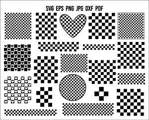 Checkered SVG | Checkered Pattern SVG | Checkerboard SVG | Seamless Checkered Pattern Svg | Checkered Cut File Cricut Clipart Silhouette Png - Etsy