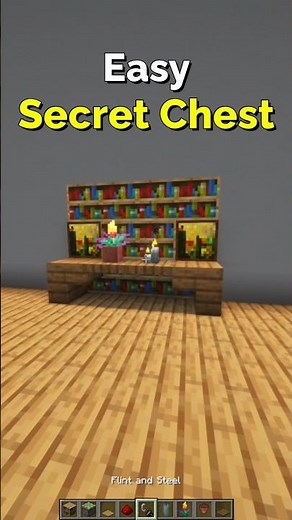 How to Make an Easy Secret Chest in Minecraft – Hidden Trick | CupSapling #minecraft #shorts #easy