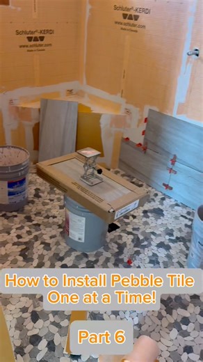4.1K views | How to Install Pebble Tile: ONE AT A TIME! #tileinstallation #shorts | The Home Building and Remodeling Show | Facebook