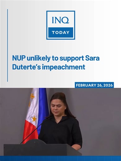 The National Unity Party admits leaning towards not voting for the impeachment of Vice President Sara Duterte, as they supposedly have not seen any new evidence presented in the four complaints filed against the country’s second-highest official. #SocialNews #NewsPH #inquirerdotnet #TikTokNews