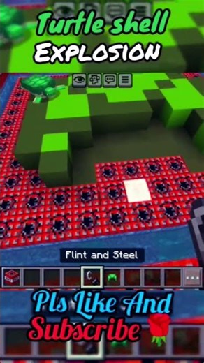 Turtle shell explosion #shorts #minecraft #turtle