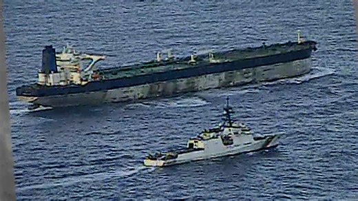 Coast Guard cutter monitors oil tanker in North Atlantic