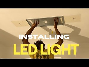How to Install LED Ceiling Panel Light | 4000 Lumen Dimmable LED Closet Light Installation Tutorial
