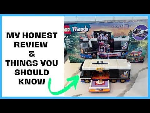 LEGO Friends Pop Star Music Tour Bus | See it Built, Lots Of Interactive Fun