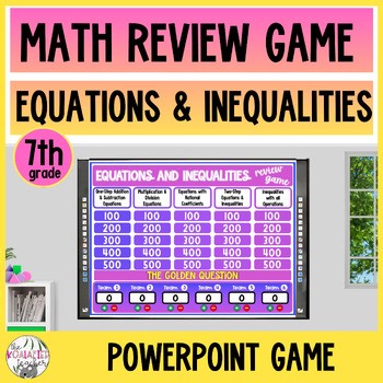 7th Grade | Equations & Inequalities | Jeopardy-Style Review Game