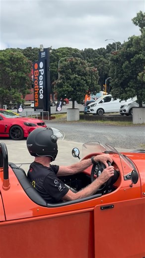 Morgan New Zealand & Australia on Instagram: "There’s something unforgettable about the Morgan Super 3 -raw, classic, honest. It’s a machine that rewards strength, control, and a little bit of quiet confidence. And then there’s the man we now call The Orange Super 3 - slipping in and out of that car with the kind of ease that makes the rest of us stop and stare. Smooth, steady, completely unbothered. When we asked how he makes it look so effortless, he just smiled and said, “I’ve been doing Refo