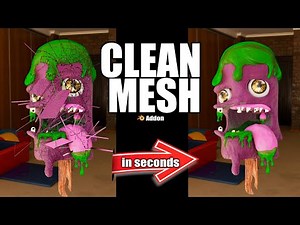 ⚡ Clean Mesh Addon for Blender: Optimize Your Mesh in Seconds!
