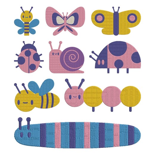 Cartoon Animal Embroidery Design, Caps, Bags Creative Machine Embroidery File, 9 Design, 5 Size, Instant Download - Etsy