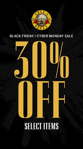 Limited Time Only! 30% Off Select Items. Shop now! | Guns N' Roses | Facebook