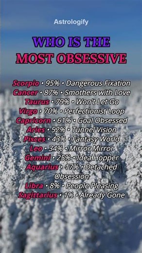 Who is The Most Obsessive #zodiac #zodiacsigns #astrology #horoscope #tarot #astrologify