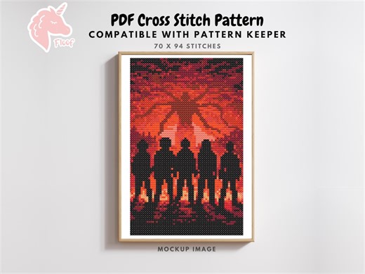 Stranger Cross Stitch Pattern, Demogorgon, TV Show, Pop Culture, S Things Pattern, PDF Download - Etsy UK