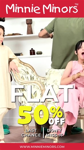 14K views | 헙헹헮혁 ퟓퟎ% 퐎퐅퐅 – 퐋퐚퐬퐭 퐂퐡퐚퐧퐜퐞 | 퐃퐨퐧’퐭 퐌퐢퐬퐬 퐎퐮퐭! Minnie Minors brings you the best of Western & Eastern wear for Infants, Boys & Girls—grab your favorites now! | Minnie Minors | Facebook