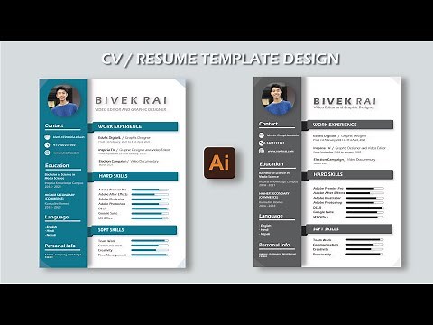 Resume/CV Design in Adobe Illustrator | How to make Resume for Job