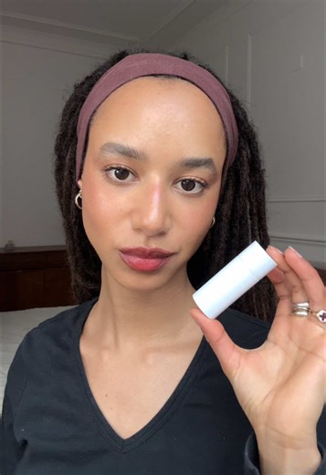 90s red lip and blush on medium brown skin using the @Westman-Atelier hydrobalm tinted lipstick in shade Pippi #grwmmakeup #90smakeup #redblush #softmakeup @rhode skin glazing milk & peptide lip treatment @drhauschka.gb @Hourglass Cosmetics ILLUSION luminous glow tinted SPF foundation shade 20.5 & concealer shade DUNE, concealer brush and eye shade brush (3) @westmanatelier sun glow bronzing drops shade 3, contour stick shade TOAST and @Saie THE BIG BRUSH and POWDER BLUSH BRUSH @Kosas blush is l