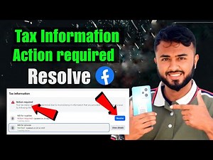 Facebook tax information action required।।facebook tax information resolve।।Update Your tax info