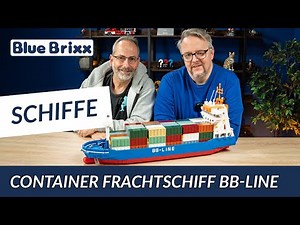NEW ship sensation! The BlueBrixx container freighter for your port world