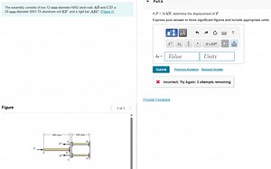 The assembly consists of two 12-mm-diameter A992 steel rods AB ... | Filo