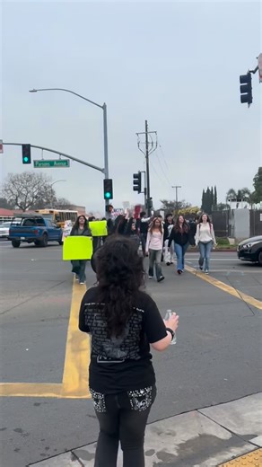 Students from three Merced high schools walked out of class and convened at Golden Valley High School to protest Immigration and Customs Enforcement (ICE) action across the country. Merced FOCUS reporter Alma Villegas is on scene as the protest continues. | The Merced FOCUS